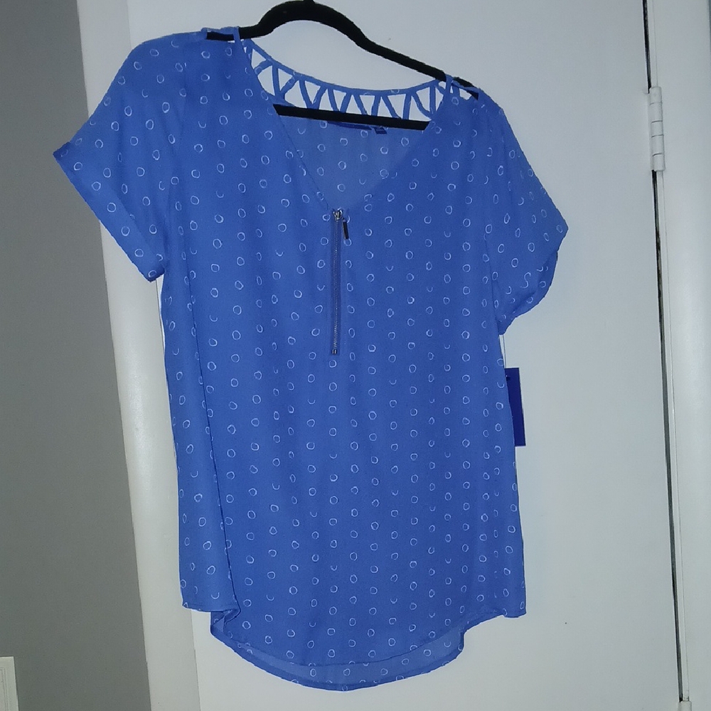 Apt 9 Blue Women's Blouse With Zipper